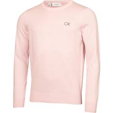 Calvin Klein Pink Jumpers Calvin Klein XXXXL, Pink Mens Round Neck Tour Durable Soft Golf Sweater