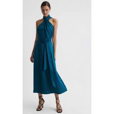 Reiss Vida Satin Halter Neck Midi