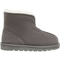 Wool Shoes Owl Ankle Slippers Grey