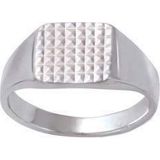 Matte - Men Rings Les Tresors De Lily Men's Silver Silver Signet Ring rhodium 9x8mm Grey