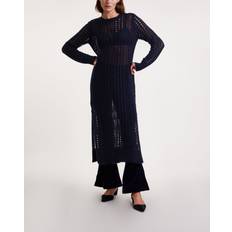 Blåa - Nylon Klänningar Ganni Klänning Mohair Lace Sky captain
