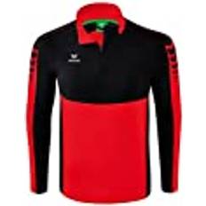 Rot - Unisex T-Shirts Erima Six Wings Trainings-Top rot/schwarz