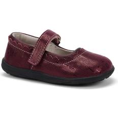 See Kai Run See Kai Run Kids’ Mary Jane II Flat Burgundy Metallic, 13.5