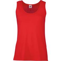 Cotton - Women Vests Fruit of the Loom Lady-Fit Valueweight Vest Red