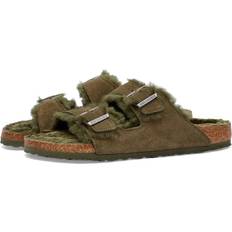 Men - Suede Slides Birkenstock Arizona Shearling Thyme Suede Thyme Suede