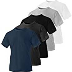 Iron Mountain Iron Mountain Herr rund hals ekologisk bomull återvunnen polyester miljövänliga blandade arbetskläder T-shirts 5-pack BLANDAT