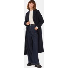 Woman - Wool Outerwear Whistles Women's Amalia Longline Coat Navy