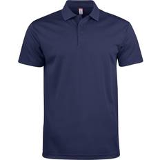 Clique Man Polo's Clique Basic Actief Poloshirt - Blauw/Zwart/Rood