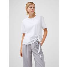 Lino - Mujer Camisetas French Connection Rallie Drawstrinf Detail T-Shirt, Linen White