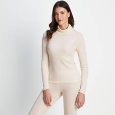 Roll Neck Jumpers - White Tog24 'Meru' Cashmere Touch Base Layer Roll Neck Off White