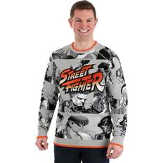 Yoga Pullover Street Fighter Adult Sweater Black/Orange/Gray