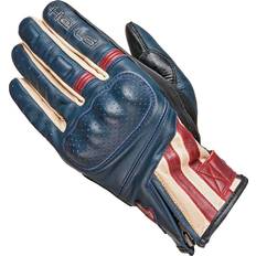 Beige Motorcycle Gloves Held Paxton, Handschuhe Blau/Beige/Dunkelrot Herren