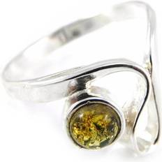 Bärnstenar Smycken Les Trésors de Lily Inspiration Silver Ring 60 - Green