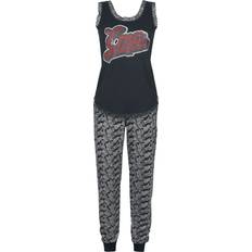 Trainingsbekleidung Schlafanzüge EMP EMP Stage Collection Pyjama mit Retro EMP Print Schlafanzug schwarz S, M, L, XL