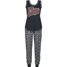 Sort - Træningstøj Nattøj EMP Pyjamas Retro Prin - Sort
