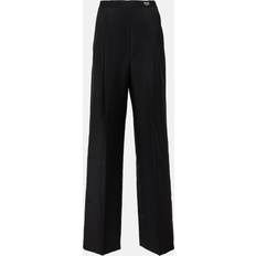Prada Pantalon Large En Laine - Black