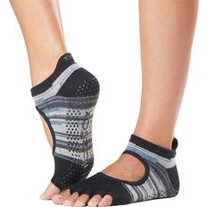 Fitness-Mad Womens/ladies Bellarina Duet Half Toe Socks black/grey/blue