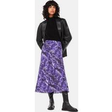 Violet Jupes Whistles Women's Glossy Leopard Bias Skirt Purple/Multi