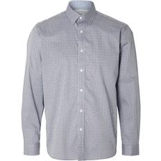 Selected Hemden Selected SLHREGSOHO-AOP MIX SHIRT LS Blå