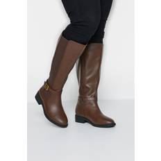 Cheap High Boots Yours Knee High Boots In Extra Wide EEE Fit Brown 10EEE