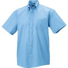 Multicoloured T-shirts Russell Collection Short Sleeve Ultimate Non-Iron Shirt Light Blue in