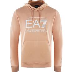 EA7 Clothing EA7 Embossed Box Logo Café Creme Hoodie Pink