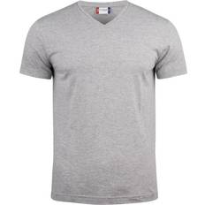 Clique Unisex T-shirts Clique Melange V Neck T-Shirt Grey