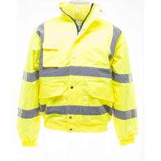 Yoko Mens Hi-Vis Bomber Jacket Hi-Vis Yellow