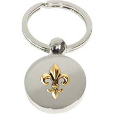 Fleur de lis silver keyring