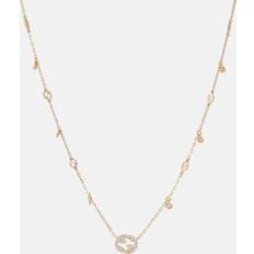 Gucci Necklaces Gucci Halskette Interlocking aus 18kt Gelbgold mit Diamanten Gold Einheitsgröße