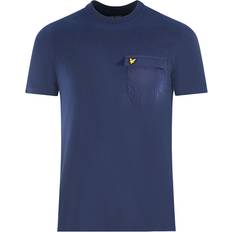 Men - Nylon T-shirts Lyle & Scott Nylon Pocket Blue T-Shirt