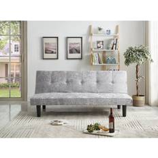 Silver - Sofa Beds Sofas Comfy Living Single Crush Velvet Silver Sofa 165cm 2 Seater