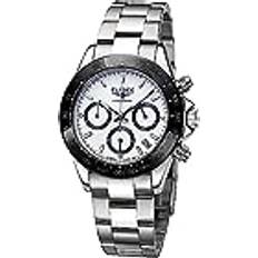 Elysee Armbandsur Elysee Sport Chrono 40 mm silver rostfritt 10 ATM klocka, Vit, Modern