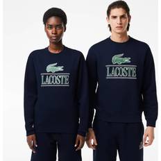 Lacoste Unisex Tops Lacoste Cotton Fleece Branded Jogger Sweatshirt Navy Blue