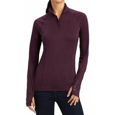 Unisex Bluse Ariat Lowell 2.0 1/4 Zip Camicia - Mulberry Red