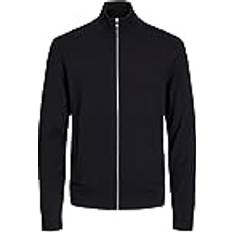 Homme - Noir Cardigans Jack & Jones Pull Col Montant Zippé Cardigan Noir