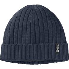 Jack Wolfskin Dame Tilbehør Jack Wolfskin Rib Knit Beanie, One Size, Night Blue