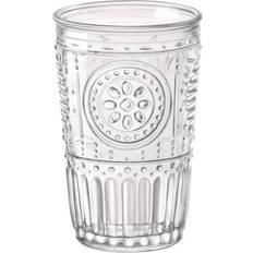 Apto para Lavavajillas Vasos Bormioli Rocco Romantic Alto Vidrio 34 cl Transparente Con Relieve Fabricado en Italia Larga Duración Apto Frigorífico Vaso