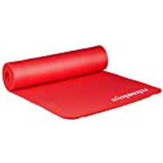 Unisex – yogamatta för vuxna, 1 cm tjock, för pilates, fitness, skonsam mot lederna, med bärrem, gymnastikmatta 60 x 180 cm