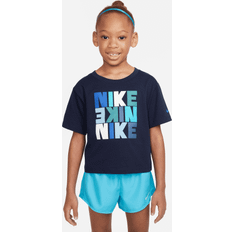 Nike Snack Pack Boxy Tee Little Kids' T-Shirt in Blue, 36K637-695