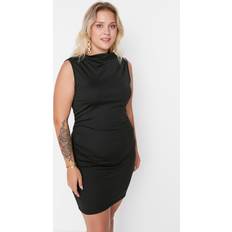 Trendyol Collection Dam Mini Bodycon Slim Plus Klänning, Svart, 4XL, Svart