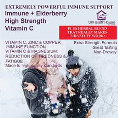 Berry Vitamins & Minerals UKHealthhouse Vitamin C, Copper, Magnesium & Zinc with Elderberry 1000mg Vitamin Magnesium