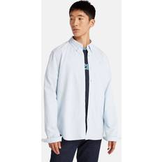 Timberland Skjortor Timberland Long Sleeved Oxford Shirt - Light Blue