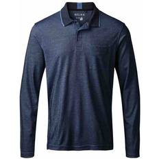Belika Valencia langærmet polo T-shirt, Dark navy