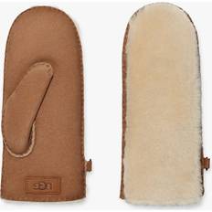 Braun - Damen Fäustlinge UGG Fäustlinge Mit Sichtbarem Lammfell - Brown