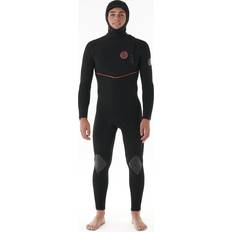 Men Wetsuits Rip Curl Flashbomb Fusion 5mm Hooded Zipless Wetsuit Black Black