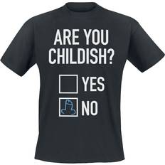 Fun T-shirt - Are You Childish - Black