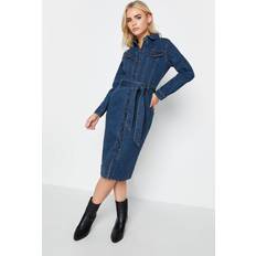 Cotton - Women Dresses PixieGirl Petite Denim Midi Dress Blue