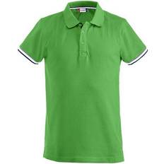 Clique Man Polo's Clique Heren Poloshirt Met Newton Streepdetail - Zwart/Groen/Wit