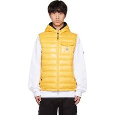 Jaune Gilets Moncler Ragot Hooded Down Gilet - Yellow